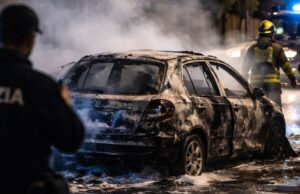 Eboli, auto distrutta dalle fiamme nella notte: indagini in corso Eboli, auto distrutta dalle fiamme nella notte: indagini in corso