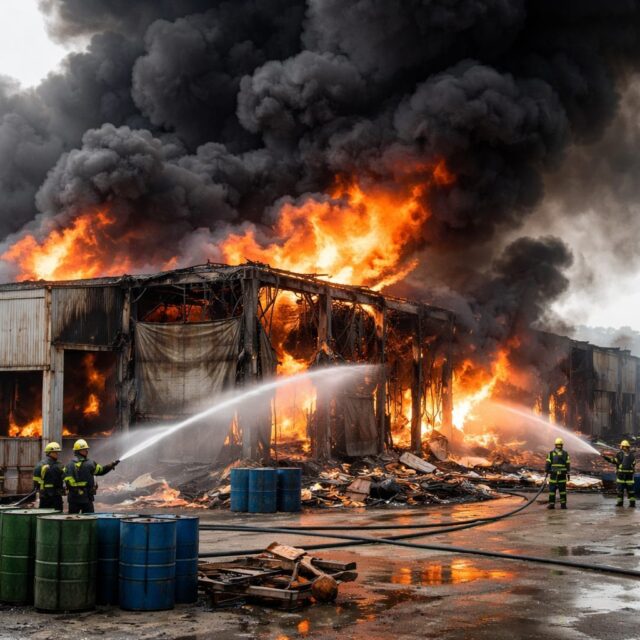 Incendio devasta il capannone della 'Intravie' a Salerno, avviate le verifiche ambientali