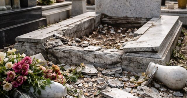 Salerno, raid al cimitero: rubata una lapide e devastata una tomba Salerno, raid al cimitero: rubata una lapide e devastata una tomba