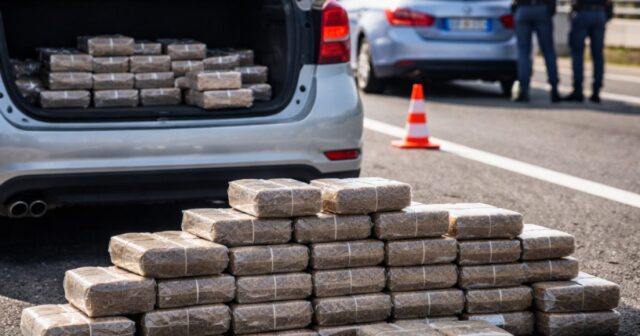 Arrestato con 33 chili di hashish sull'autostrada A2 del Mediterraneo