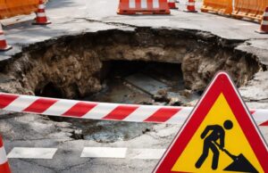 Cedimento stradale in via Nizza a Salerno provoca disagi alla circolazione Cedimento stradale in via Nizza a Salerno provoca disagi alla circolazione