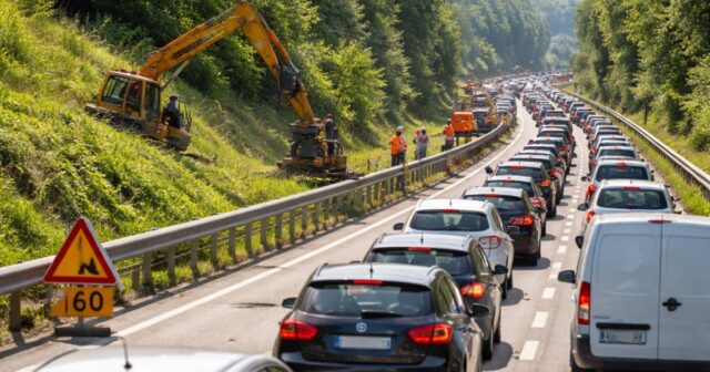 Code chilometriche sul Raccordo Avellino-Salerno per lavori di manutenzione Code chilometriche sul Raccordo Avellino-Salerno per lavori di manutenzione