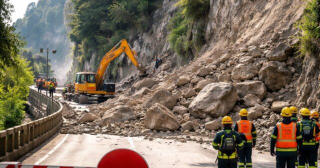 Frana a Positano, situazione critica e strada chiusa per lavori di messa in sicurezza