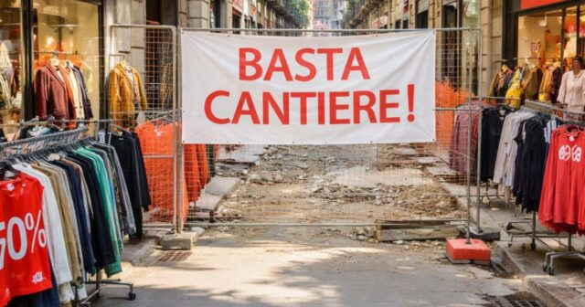 I commercianti di via Velia avviano i saldi in segno di protesta I commercianti di via Velia avviano i saldi in segno di protesta