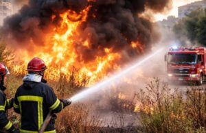 Incendio a Mercatello: intervento dei vigili del fuoco per spegnere le fiamme Incendio a Mercatello: intervento dei vigili del fuoco per spegnere le fiamme