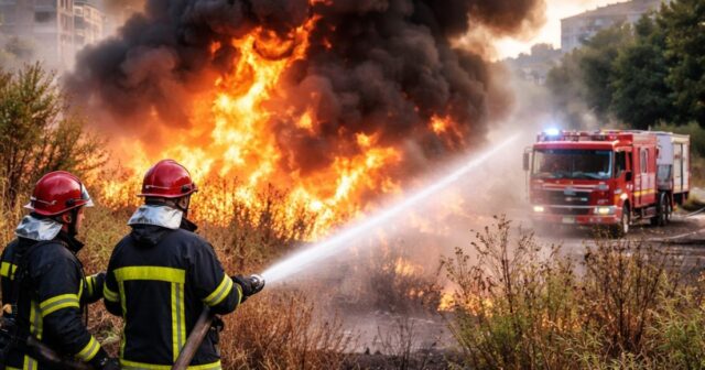 Incendio a Mercatello: intervento dei vigili del fuoco per spegnere le fiamme Incendio a Mercatello: intervento dei vigili del fuoco per spegnere le fiamme