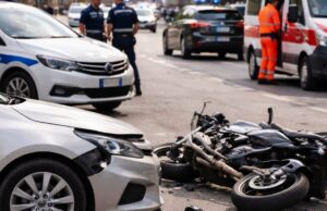 Salerno, incidente tra auto e moto in via Irno: nessun ferito Salerno, incidente tra auto e moto in via Irno: nessun ferito