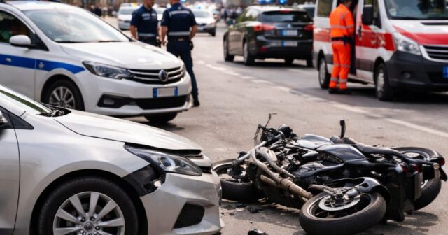 Salerno, incidente tra auto e moto in via Irno: nessun ferito Salerno, incidente tra auto e moto in via Irno: nessun ferito