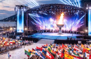 Cerimonia d’apertura degli EUG Salerno 2026 in Piazza della Libertà Cerimonia d'apertura degli EUG Salerno 2026 in Piazza della Libertà