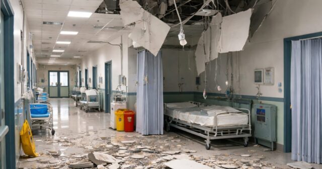 Crollo parziale del soffitto all'ospedale di Battipaglia, chiuso il reparto di Medicina Generale