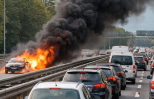 Incendio di un veicolo provoca disagi sulla A2 Dir tra Salerno e Napoli Incendio di un veicolo provoca disagi sulla A2 Dir tra Salerno e Napoli
