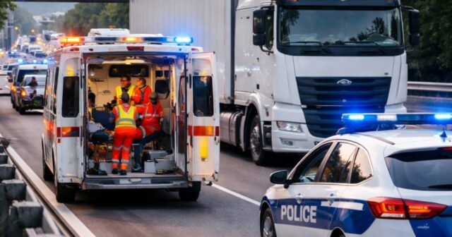 Intervento urgente per un camionista colto da malore sull'A2 Intervento urgente per un camionista colto da malore sull'A2