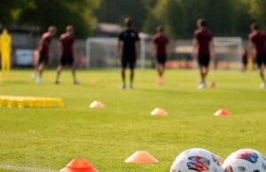 Preparazione della Salernitana a Cascia: Bevilacqua e Cardoni in campo Preparazione della Salernitana a Cascia: Bevilacqua e Cardoni in campo