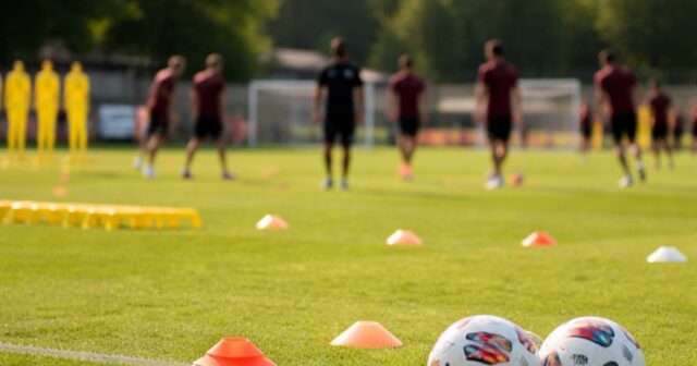 Preparazione della Salernitana a Cascia: Bevilacqua e Cardoni in campo Preparazione della Salernitana a Cascia: Bevilacqua e Cardoni in campo