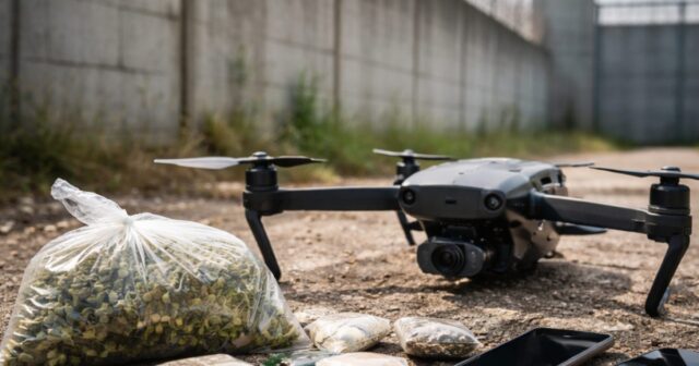 Scoperti cellulari e droga grazie a un drone nei pressi del carcere di Salerno Scoperti cellulari e droga grazie a un drone nei pressi del carcere di Salerno