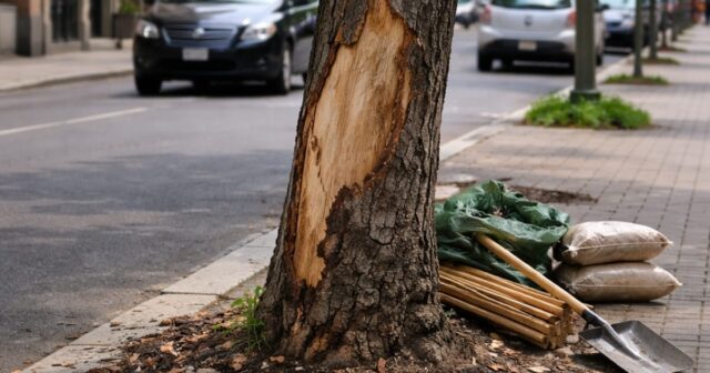 Identificato il colpevole del danneggiamento di un albero in via dei Principati