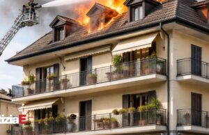 Incendio in una palazzina di Eboli: tutti in salvo Incendio in una palazzina di Eboli: tutti in salvo