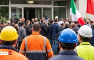 Operai delle Fonderie Pisano in presidio per la riapertura dello stabilimento Operai delle Fonderie Pisano in presidio per la riapertura dello stabilimento