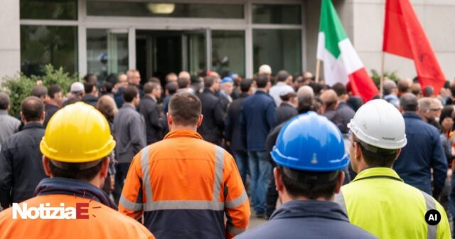 Operai delle Fonderie Pisano in presidio per la riapertura dello stabilimento Operai delle Fonderie Pisano in presidio per la riapertura dello stabilimento