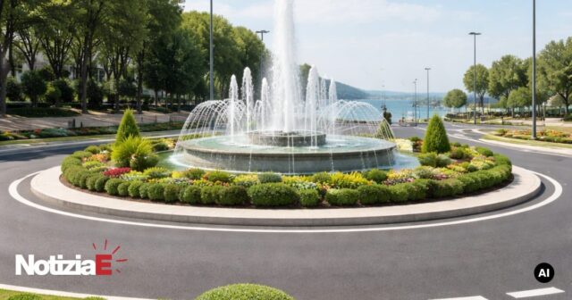 Interventi conclusi in Via Ligea: ristrutturata la rotatoria e ripristinata la fontana Interventi conclusi in Via Ligea: ristrutturata la rotatoria e ripristinata la fontana
