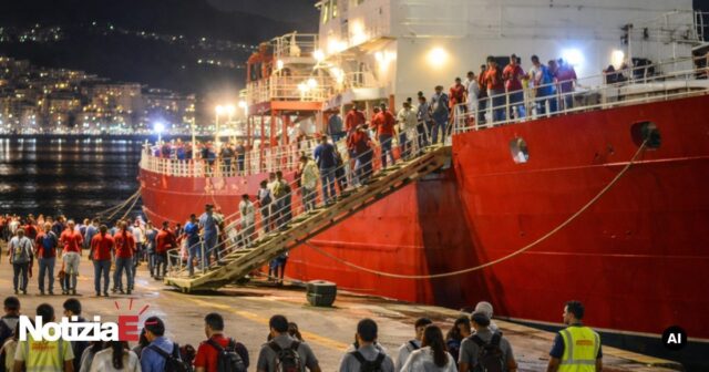 Sbarco di 75 migranti al porto di Salerno nella notte Sbarco di 75 migranti al porto di Salerno nella notte